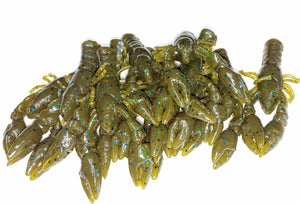 #64 Green Pumpkin Blue Flake Reel Craw