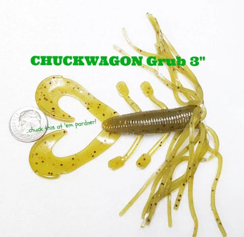 Chuck Wagon - Twin Tail Skirted Grub 3 – Cash Custom Lures